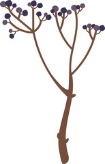 Abstract Tree Branch with Berries