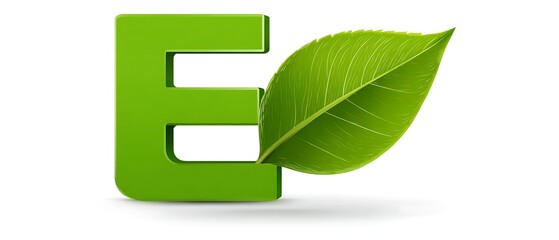 Obraz premium emerald e featuring botanical leaf design 