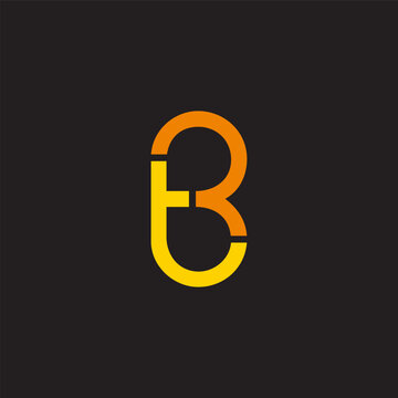 letter trb simple colorful loop linked logo vector