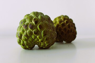 close up of a custard apple