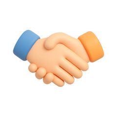 PNG Colorful handshake 3D illustration