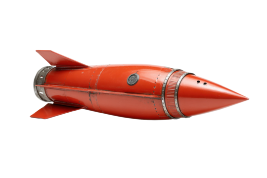 Retro Little Joe Test Rocket on Transparent Background