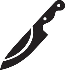 Obraz premium Knife Icon Vector Illustration Sharp Blade Tool Isolated on Background Kitchen Utensil
