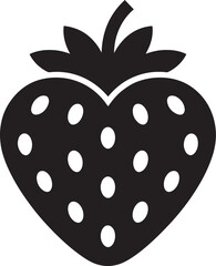 Strawberry Silhouette Icon for Healthy Eating, Fruit, and Summer Design Projects