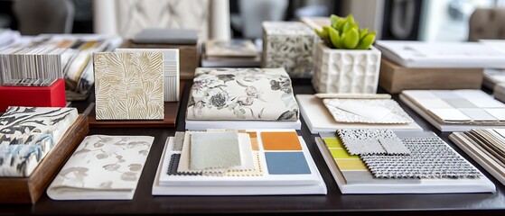 room styling fabric examples display
