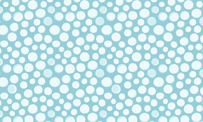 . Dense Seamless Pattern with Packed Blue and White Circles 