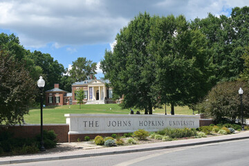 Johns Hopkins Sign, east gate