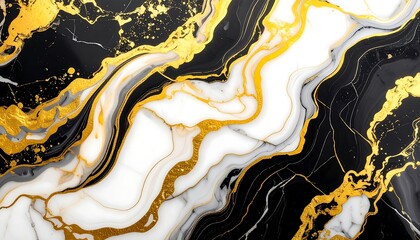 Abstract marble design with gold accents