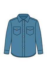 Naklejka premium Jean shirt isolated on a transparent background, file