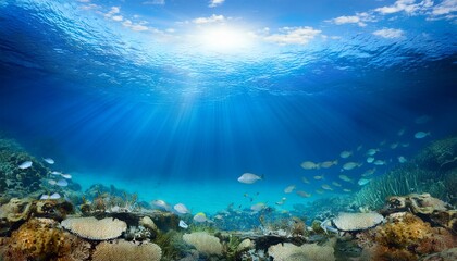 Naklejka premium underwater world background