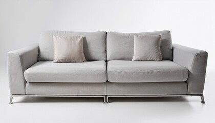 Obraz premium light gray sofa with white background