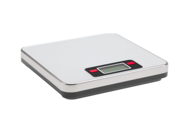 Digital Bathroom Scale on Transparent Background