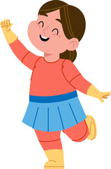 Joyful Child Skipping