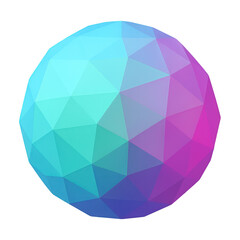 PNG Colorful geometric sphere design