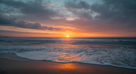 Fototapeta premium Golden Beach Sunset Photography - 1