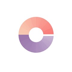 Abstract Color Wheel with Gradient Shades of Pink and Purple, Represents Harmony and Balance