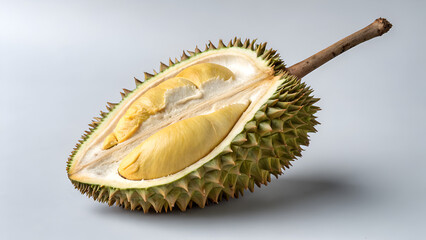 Fototapeta premium close up of a durian isolated on white background