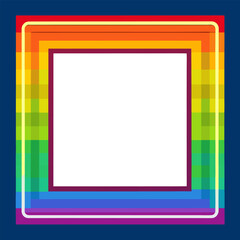 colorful frame on white background