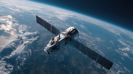 Fototapeta premium Earth Observation Satellite View from Space - High Quality Image
