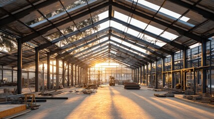 Metal Structure, Construction, Warehouse, Industrial Building, Steel
