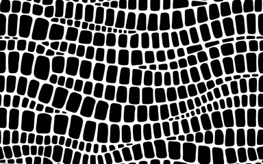Crocodile alligator skin pattern of dinosaur or snake surface, vector background. Crocodile skin pattern of reptile snake or dragon scales texture, lizard animal abstract spots of alligator leather