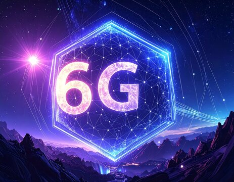 Futuristic 6G technology concept