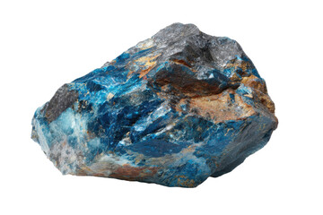 Blue Mineral Rock Isolated on Transparent Background
