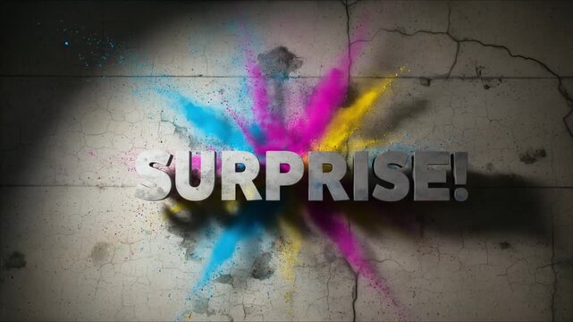 Powder Burst Revealing Hidden Message