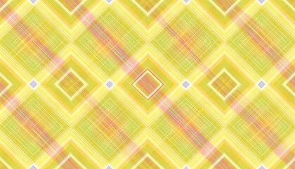 A vibrant geometric pattern of intersecting lines creates a captivating diamond-shaped design with a soft color palette.