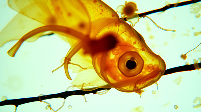 Study of Parasitic helminths (Trematodes) and Ascaris of fishes under a microscope.