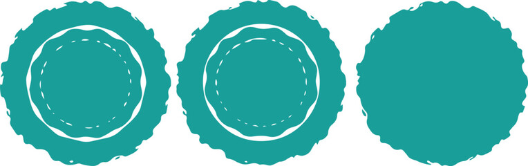  Abstract Circular Grunge Shapes Set – Rough Round Textured Vector Design Elements