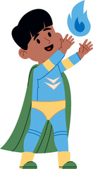 Superhero Boy with Magic Power