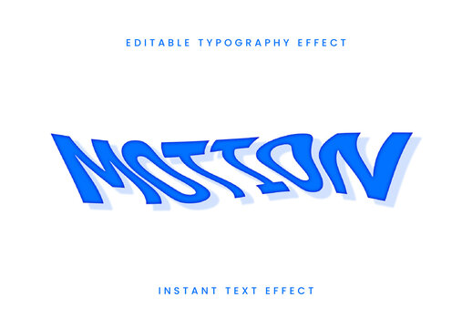 Blue Rippled Font Distorted Dynamic Motion Wavy Text Effect