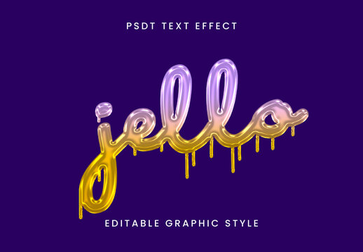 Colorful Slime Glossy Dripping Font Liquid Melting Script Text Effect