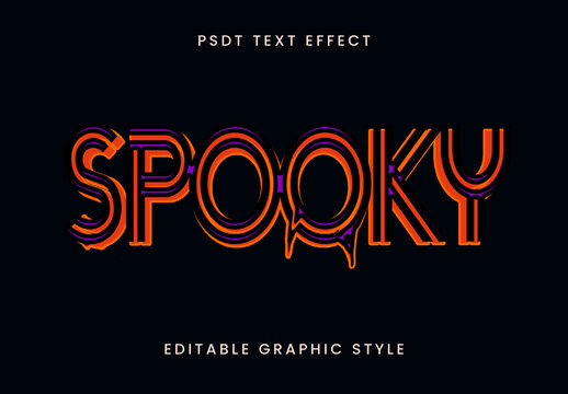 Orange And Purple Halloween Dripping Font Horror Scary Text Effect