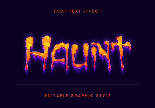 Orange Halloween Font Horror Dripping Spooky Text Effect