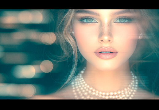 Pearl Shine Dramatic Studio Light Image Effect