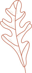 Elegant Leaf Outline Drawing