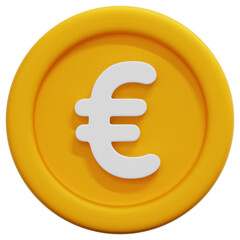 3D Euro Coin Icon