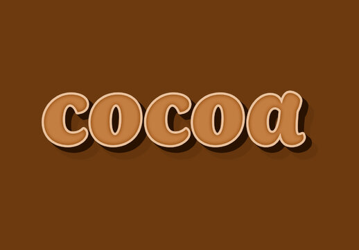 Brown Font Rounded Retro Cartoon Text Effect