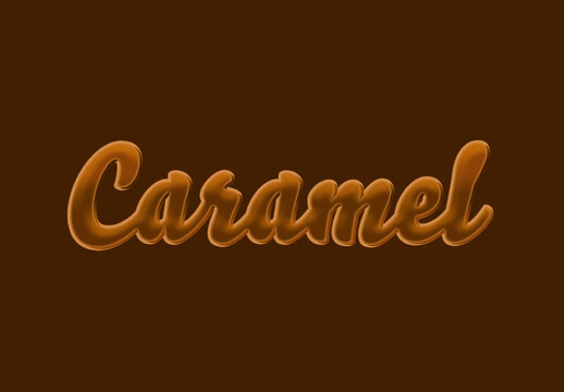 Brown Font Glossy Script Text Effect