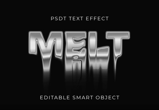 Chrome Melting Font Metallic Drip Liquid Text Effect