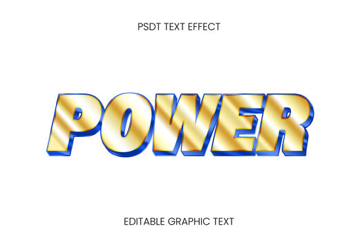 Gold And Blue Superhero Movie Font Metallic 3D Bold Text Effect