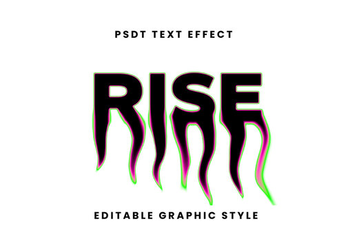 Pink And Green Melting Font Psychedelic Drip Glowing Fire Liquid Text Effect
