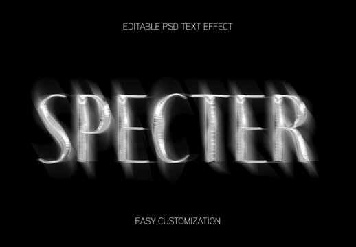 White Ghost Font Specter Blur Horror Text Effect