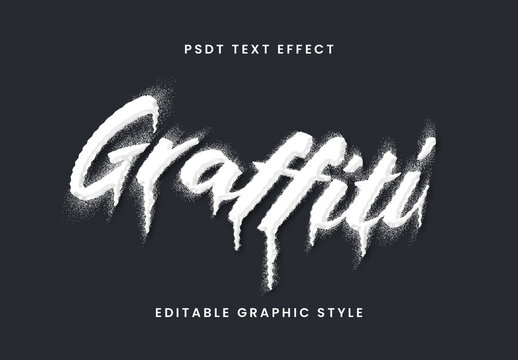 White Spray Drip Font Graffiti Dripping Urban Text Effect