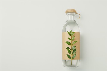 Recyclable bottles with blank paper label high resolution picture