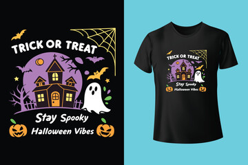 Happy halloween silhouette t shirt design
