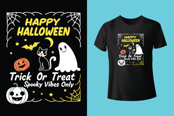 Happy halloween silhouette t shirt design
