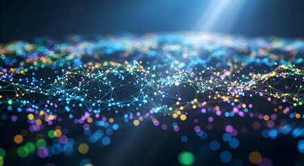 Abstract Technology Network Connection Background